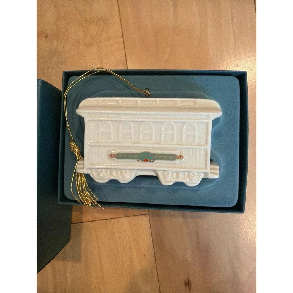 Vintage 1990 Lenox Yuletide Express Passenger‎ Car Ornament in Original Box